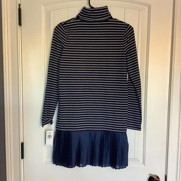 Polo Ralph Lauren Striped Turtleneck Dress with Pleated Skirt - Picture 5 of 7
